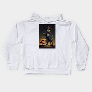 Troll with pet pumpkin Kids Hoodie